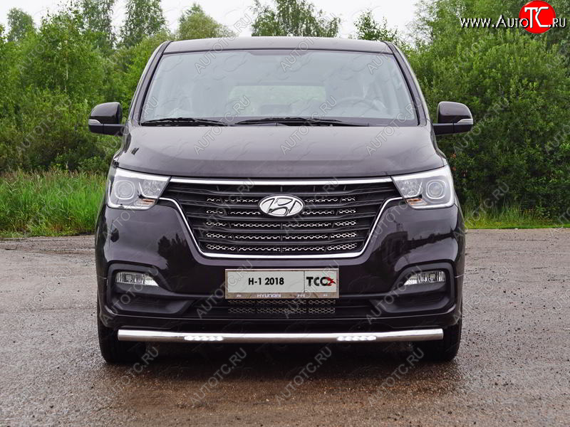 37 999 р. Защита переднего бампера нижняя с ДХО 60,3 мм ТСС Тюнинг  Hyundai Starex/Grand Starex/H1  TQ (2017-2022) 2-ой рестайлинг (нержавейка)  с доставкой в г. Пермь