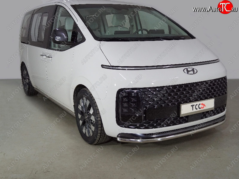 19 999 р. Защита переднего бампера нижняя d42,4 мм ТСС Тюнинг Hyundai Staria US4 (2021-2022) (нержавейка)  с доставкой в г. Пермь