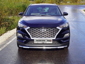Защита переднего бампера нижняя с ДХО 60,3 мм ТСС Тюнинг Hyundai Tucson  TL (2018-2021) рестайлинг (нержавейка)