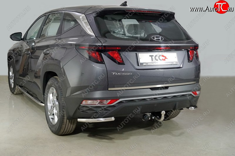13 349 р. Защита заднего бампера (уголки, d42,4 мм) TCC  Hyundai Tucson  NX4 (2020-2022)  с доставкой в г. Пермь