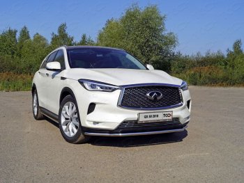 Защита переднего бампера нижняя d42,4 мм ТСС Тюнинг INFINITI Qx50  J55 (2017-2022) (нержавейка)