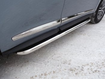 Пороги с площадкой 60,3 мм ТСС Тюнинг INFINITI QX60  L50 (2016-2021) рестайлинг