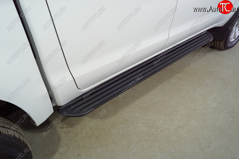 21 999 р. Пороги алюминиевые Slim Line ТСС Тюнинг  JAC T6 (2018-2024) пикап (Black)  с доставкой в г. Пермь