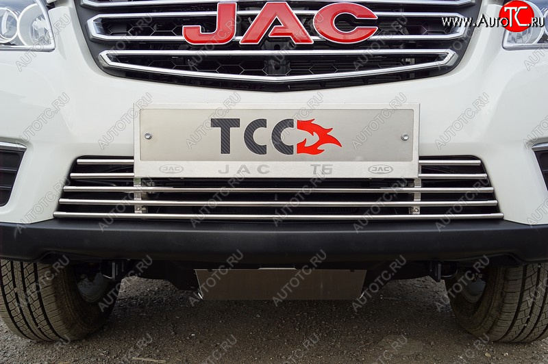 5 599 р. Декоративная вставка переднего бампера ТСС Тюнинг  JAC T6 (2018-2024) пикап (d 12 мм)  с доставкой в г. Пермь