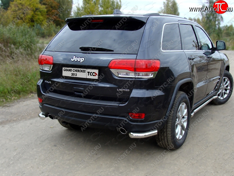 17 649 р. Защита заднего бампера (уголки, d60,3 мм) TCC  Jeep Grand Cherokee  WK2 (2013-2018) 1-ый рестайлинг  с доставкой в г. Пермь