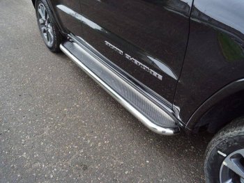 Пороги с площадкой 60,3 мм ТСС Тюнинг Jeep Grand Cherokee  WK2 (2017-2022) 2-ой рестайлинг