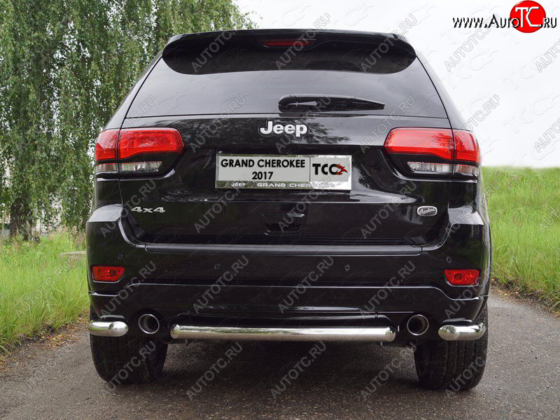 18 999 р. Защита задняя (центральная нержавейка 60,3 мм) ТСС Тюнинг  Jeep Grand Cherokee  WK2 (2013-2018) 1-ый рестайлинг  с доставкой в г. Пермь