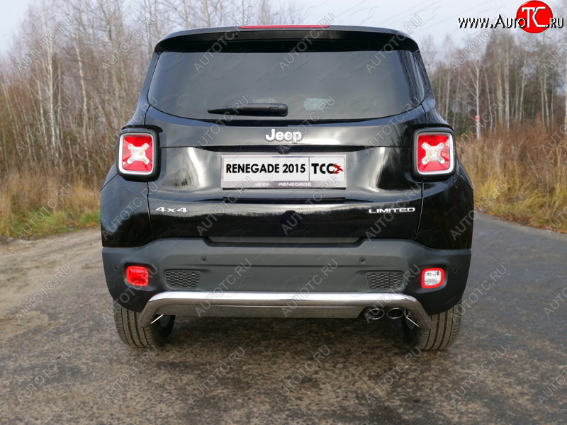 21 999 р. Защита задняя (нержавейка 60,3 мм) ТСС Тюнинг  Jeep Renegade (2014-2018) дорестайлинг  с доставкой в г. Пермь
