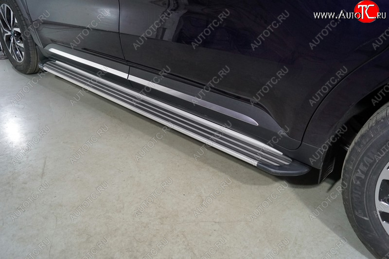 28 999 р. Пороги алюминиевые Slim Line ТСС Тюнинг  KIA Carnival  KA4 (2020-2023) минивэн дорестайлинг (Silver)  с доставкой в г. Пермь