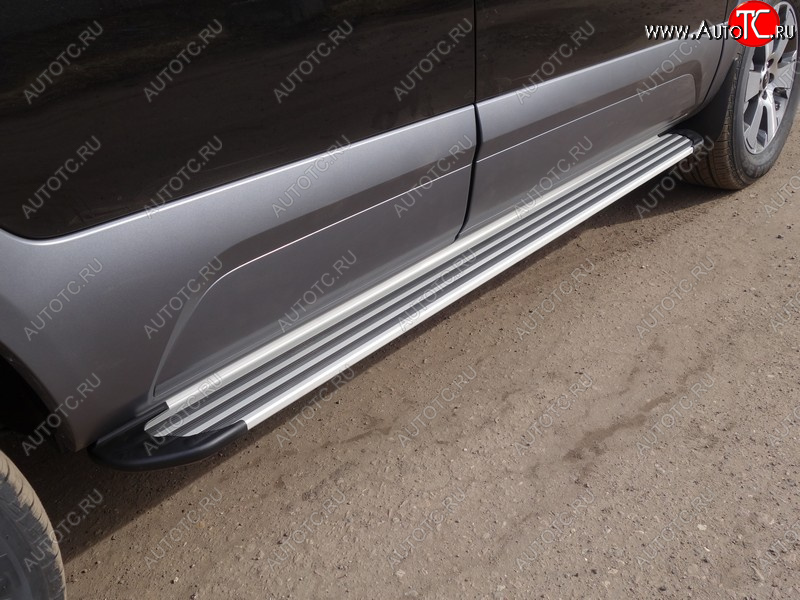 20 599 р. Пороги алюминиевые Slim Line ТСС Тюнинг  KIA Mohave  HM2 (2019-2022) (Silver)  с доставкой в г. Пермь