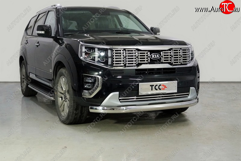 13 349 р. Декоративная вставка переднего бампера ТСС Тюнинг  KIA Mohave  HM2 (2019-2022) (d 16 мм)  с доставкой в г. Пермь