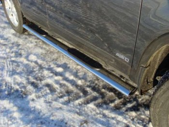Пороги овальные с накладкой 120х60 мм ТСС Тюнинг KIA Sorento  UM/Prime (2014-2020) дорестайлинг, рестайлинг (серые)