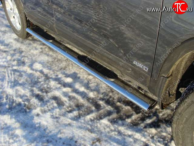 40 799 р. Пороги овальные с накладкой 120х60 мм ТСС Тюнинг  KIA Sorento  UM/Prime (2014-2020) дорестайлинг, рестайлинг (серые)  с доставкой в г. Пермь