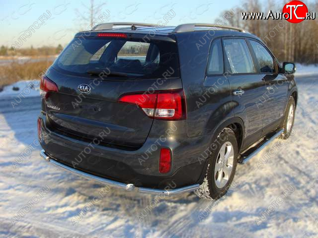 13 249 р. Защита заднего бампера (уголки, d60,3 мм) TCC  KIA Sorento  UM/Prime (2014-2018) дорестайлинг  с доставкой в г. Пермь