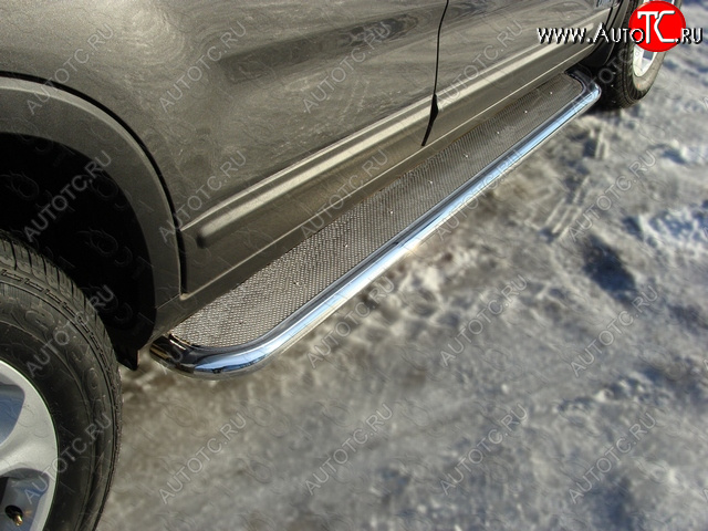 38 999 р. Пороги с площадкой 42,4 мм ТСС Тюнинг  KIA Sorento ( XM,  UM/Prime) (2012-2020) рестайлинг, дорестайлинг (нержавейка)  с доставкой в г. Пермь