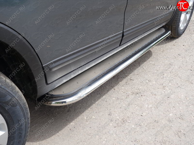 46 999 р. Пороги с площадкой 75х42 мм ТСС Тюнинг KIA Sorento UM/Prime рестайлинг (2018-2020) (нержавейка)  с доставкой в г. Пермь