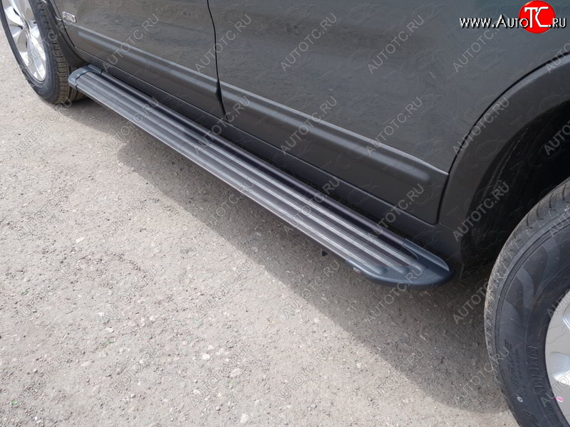 21 999 р. Пороги алюминиевые Slim Line ТСС Тюнинг  KIA Sorento ( XM,  UM/Prime) (2012-2020) рестайлинг, дорестайлинг (Black)  с доставкой в г. Пермь