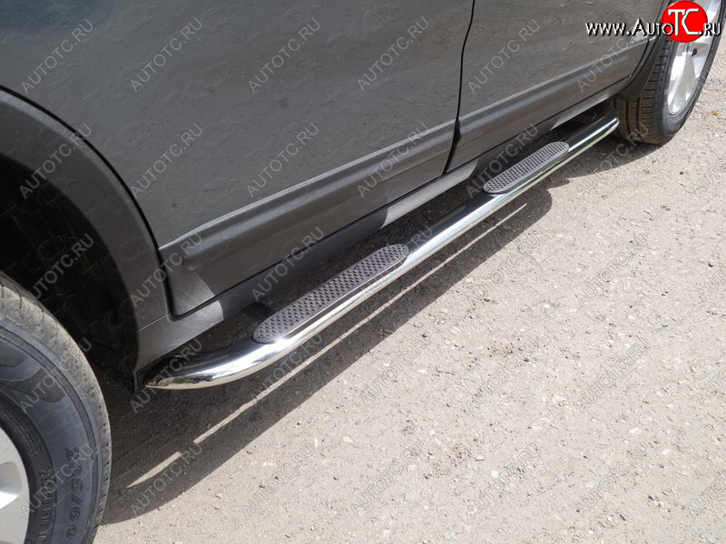 35 999 р. Пороги овальные гнутые с накладкой 75х42 мм  KIA Sorento ( XM,  UM/Prime) (2012-2020) рестайлинг, дорестайлинг (серые)  с доставкой в г. Пермь