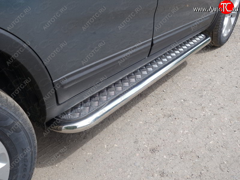 34 799 р. Пороги с площадкой 60,3 мм ТСС Тюнинг KIA Sorento UM/Prime рестайлинг (2018-2020) (серые)  с доставкой в г. Пермь
