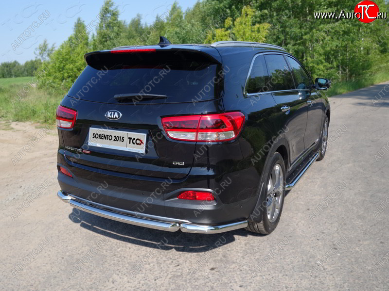 17 649 р. Защита заднего бампера (уголки, d60,3 мм) TCC  KIA Sorento  UM/Prime (2018-2020) рестайлинг  с доставкой в г. Пермь