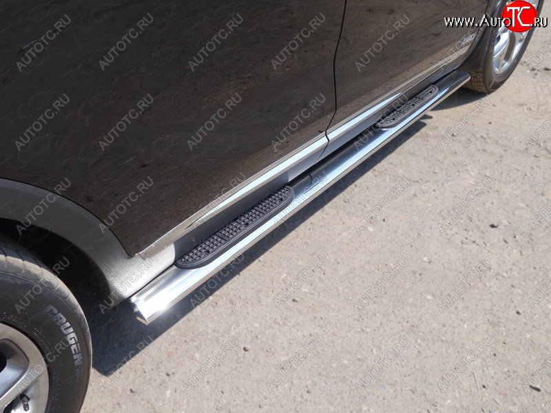 40 799 р. Пороги овальные с накладкой 120х60 мм ТСС Тюнинг  KIA Sorento  UM/Prime (2018-2020) рестайлинг (серые)  с доставкой в г. Пермь