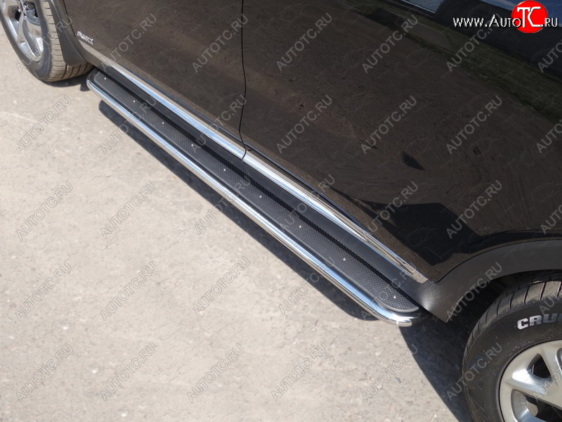38 999 р. Пороги с площадкой 42,4 мм ТСС Тюнинг KIA Sorento UM/Prime рестайлинг (2018-2020) (нержавейка )  с доставкой в г. Пермь