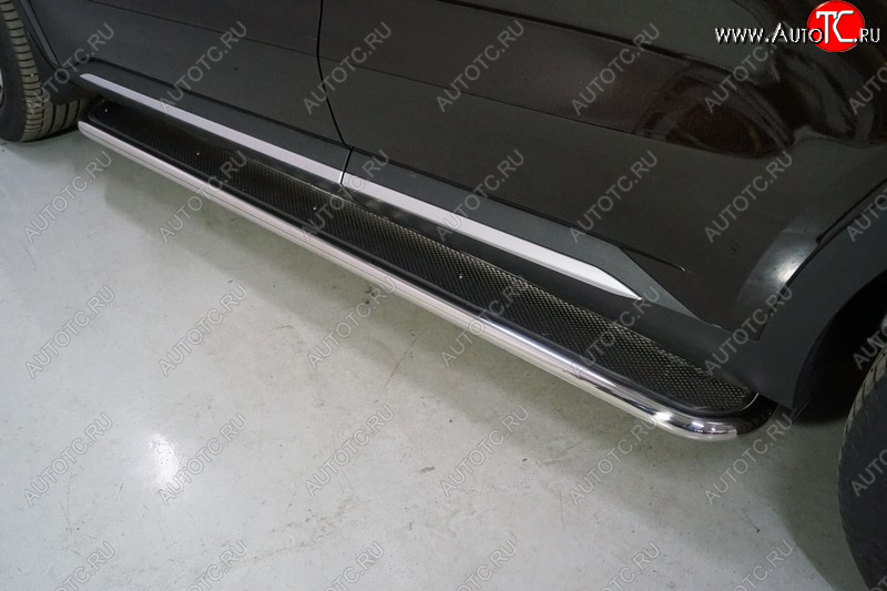 38 999 р. Пороги с площадкой 42,4 мм ТСС Тюнинг KIA Sorento MQ4 (2020-2022) (нержавейка)  с доставкой в г. Пермь