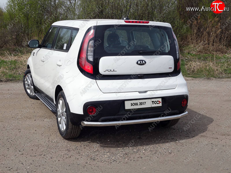 14 699 р. Защита задняя (нержавейка 60,3 мм) ТСС Тюнинг  KIA Soul  PS (2017-2019) рестайлинг  с доставкой в г. Пермь
