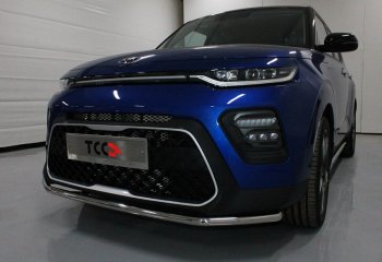 Защита переднего бампера нижняя d42,4 мм ТСС Тюнинг KIA Soul SK3 (2018-2022) (нержавейка)