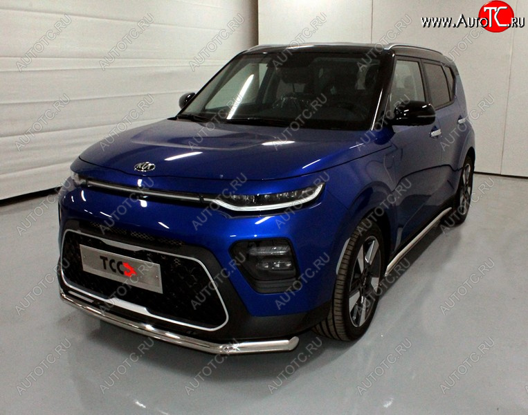 17 999 р. Защита переднего бампера нижняя d60,3 мм ТСС Тюнинг KIA Soul SK3 (2018-2022) (нержавейка)  с доставкой в г. Пермь