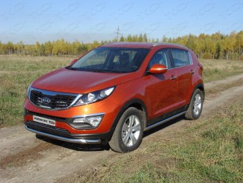 Защита переднего бампера нижняя d60,3 мм ТСС Тюнинг KIA Sportage 3 SL дорестайлинг (2010-2014) (нержавейка)