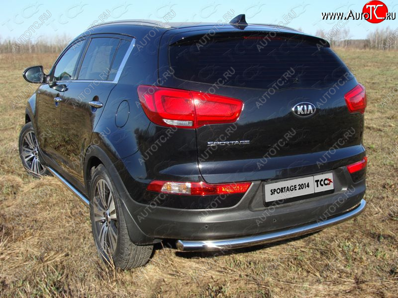 14 699 р. Защита задняя (центральная нержавейка 60,3 мм) ТСС Тюнинг  KIA Sportage  3 SL (2014-2016) рестайлинг  с доставкой в г. Пермь