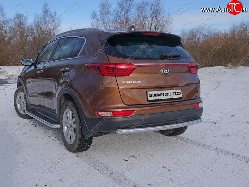 15 999 р. Защита задняя (нержавейка 60,3 мм) ТСС Тюнинг  KIA Sportage  4 QL (2016-2018) дорестайлинг  с доставкой в г. Пермь