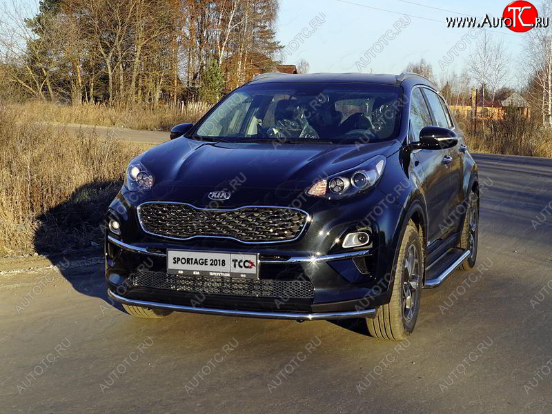 17 649 р. Защита переднего бампера нижняя d42,4 мм ТСС Тюнинг  KIA Sportage  4 QL (2018-2022) рестайлинг  с доставкой в г. Пермь