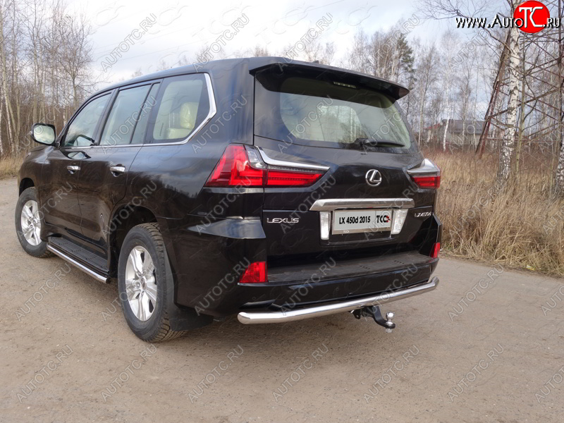 21 999 р. Защита задняя (нержавейка 60,3 мм) кроме F-Sport ТСС Тюнинг Lexus LX450d J200 2-ой рестайлинг (2015-2022)  с доставкой в г. Пермь