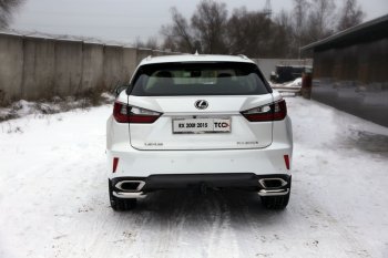 Защита заднего бампера (кроме F-Sport, уголки, d60,3 мм) TCC Lexus RX ( 270,  200T) - RX350  AL20