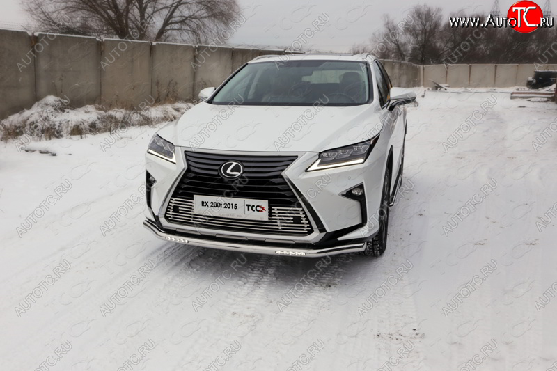 40 999 р. Защита переднего бампера нижняя с ДХО 60,3 мм ТСС Тюнинг  Lexus RX  200T - RX450H  AL10 (нержавейка)  с доставкой в г. Пермь