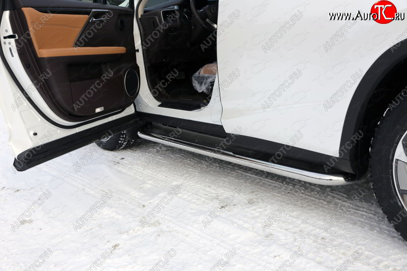 45 999 р. Пороги с площадкой 60,3 мм F-Sport ТСС Тюнинг Lexus RX450H AL10 дорестайлинг (2009-2012) (нержавейка)  с доставкой в г. Пермь
