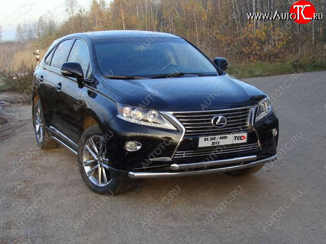 29 449 р. Защита переднего бампера нижняя 60,3*60,3 мм ТСС Тюнинг Lexus RX350 AL10 рестайлинг (2012-2015) (нержавейка)  с доставкой в г. Пермь