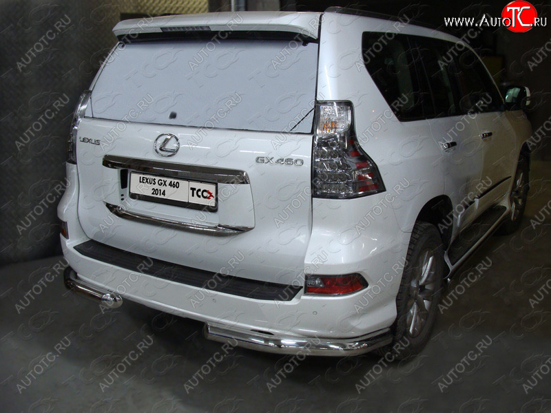 26 499 р. Защита задняя (уголки, нержавейка 76,1 мм) ТСС Тюнинг  Lexus GX460  J150 (2013-2019) 1-ый рестайлинг  с доставкой в г. Пермь