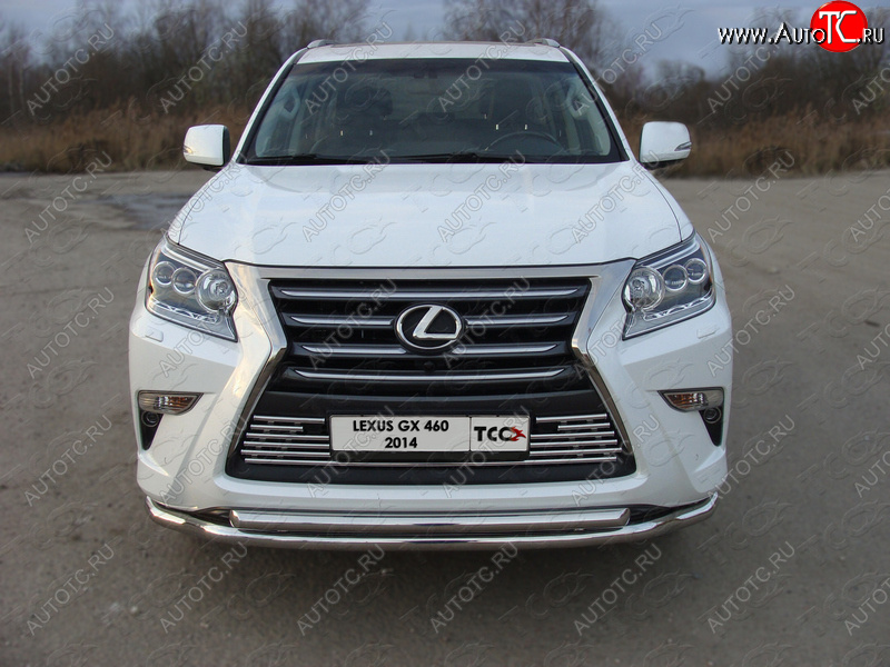 14 699 р. Декоративная вставка переднего бампера ТСС Тюнинг  Lexus GX460  J150 (2013-2019) 1-ый рестайлинг (d 16 мм)  с доставкой в г. Пермь
