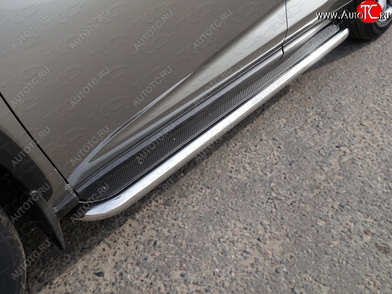 41 749 р. Пороги с площадкой 60,3 кроме мм кроме F-Sport ТСС Тюнинг  Lexus NX300h  Z10 (2014-2017) дорестайлинг (нержавейка)  с доставкой в г. Пермь
