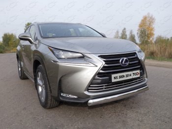 Защита переднего бампера нижняя овальная 75х42 мм ТСС Тюнинг Lexus NX200  Z10 (2014-2017) дорестайлинг
