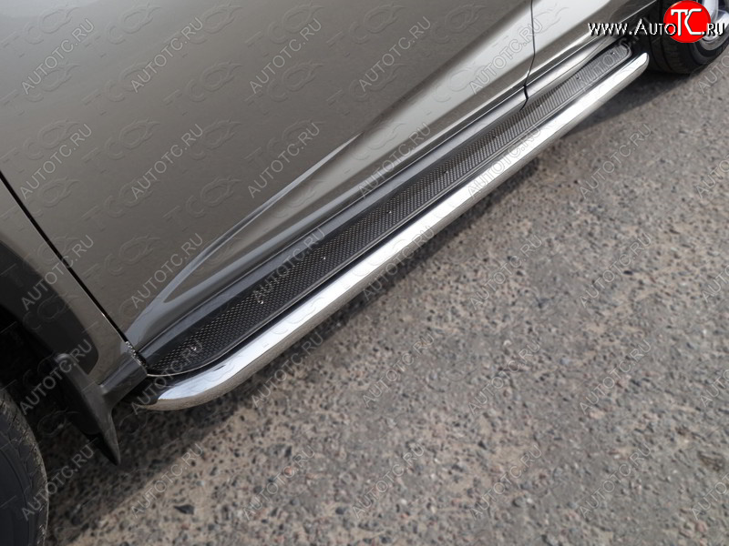41 749 р. Пороги с площадкой 60,3 кроме мм кроме F-Sport ТСС Тюнинг  Lexus NX200  Z10 (2014-2017) дорестайлинг (нержавейка)  с доставкой в г. Пермь