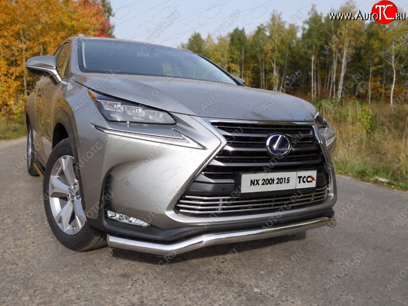 21 999 р. Защита переднего бампера кенгурин 60,3 мм кроме F-Sport ТСС Тюнинг Lexus NX200T Z10 (2014-2017) (нержавейка)  с доставкой в г. Пермь