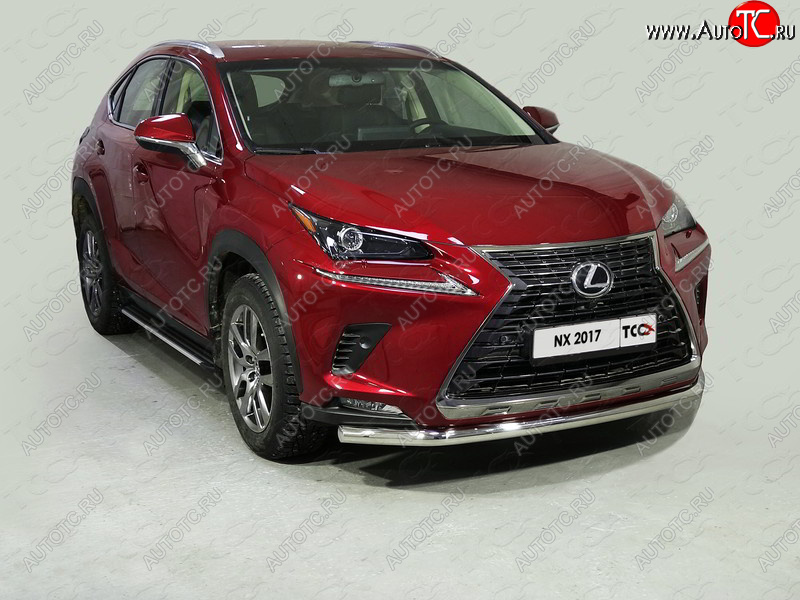 20 599 р. Защита переднего бампера нижняя d60,3 мм ТСС Тюнинг  Lexus NX200  Z10 (2017-2021) рестайлинг (нержавейка)  с доставкой в г. Пермь