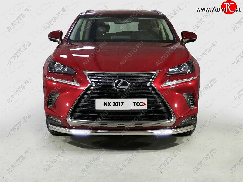 39 749 р. Защита переднего бампера нижняя с ДХО 60,3 мм ТСС Тюнинг  Lexus NX200  Z10 (2017-2021) рестайлинг (нержавейка)  с доставкой в г. Пермь