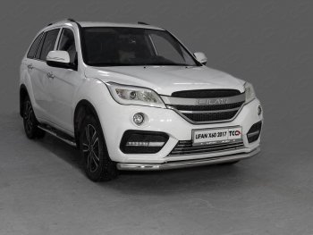 Защита переднего бампера нижняя d60,3 мм ТСС Тюнинг Lifan X60 2-ой рестайлинг (2016-2025) (нержавейка)