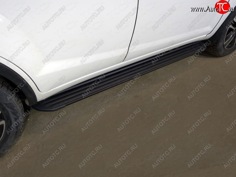 21 999 р. Пороги алюминиевые Slim Line ТСС Тюнинг  Lifan X60 (2016-2025) 2-ой рестайлинг (Black)  с доставкой в г. Пермь