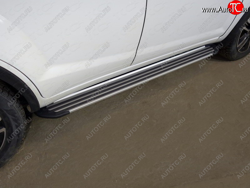 20 599 р. Пороги алюминиевые Slim Line ТСС Тюнинг Lifan X60 2-ой рестайлинг (2016-2025) (Silver)  с доставкой в г. Пермь